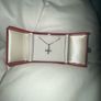A silver marcasite cross & chain Image 4