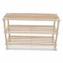 3-Tier Shoe Racks 2 pcs Solid Fir Wood Image 3