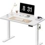 Electric Standing Desk, 100 x 60 cm, White Height Adjustable Desk, 2 Hooks, 4 Memory Heights, 72-118cm, Splice Board, Ergonomic Sit Stand Computer Desk for Home Office Image 8