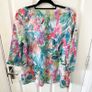 Blue Illusion French Linen Blouse L Image 4