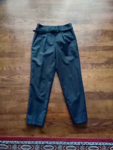 Peter O'Brien AIWear Wool Peg Leg Trousers Grey size 8