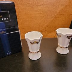 Pair of Royal Tara Book of Kells bud vase