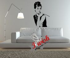 AUDREY HEPBURN Nice Lady Removable and Washable Wall Sticker