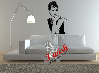 AUDREY HEPBURN Nice Lady Removable and Washable Wall Sticker