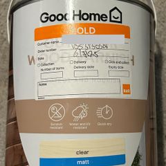 Outdoor wood varnish clear matt never opened. 2.5Ltr, 30m2