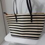 ALDO Striped Tote Bag. Black & Cream (Very Lightly Used) Image 6