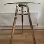 Metal and Glass Table (adjustable height) Image 2