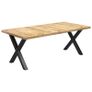 Dining Table with X-shaped Legs 200x100x77 cm Solid Mango Wood Image 5