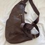 Brown leather sling bag Image 3