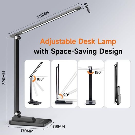 FREE P&P Desk Lamp,15 Modes LED Desk Light,500 Lumen LED Lamp,Dimmable LED Table Lamp,Desk Lamps Office Accessories,Adjustable Reading Lamp,Daylight Lamp,LED Desk Lamp for Study Lamp,Bedside Lamps