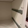 White IKEA Kallax Insert with 2 Drawers & Silver Knobs Image 4