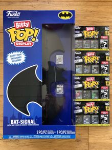 Funko Bitty Pop: Batman 4 Pack (Series 1-4) & Bat Signal Display