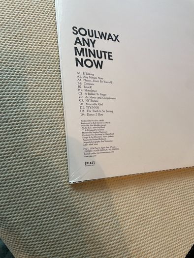 Soulwax - 12" Vinyl - Any Minute Now - Pias Recordings - 2023 Reissue