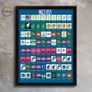 Wall Art NBA basketball history in logos 1947 - 2026 .Unique A1 Gloss. Image 2