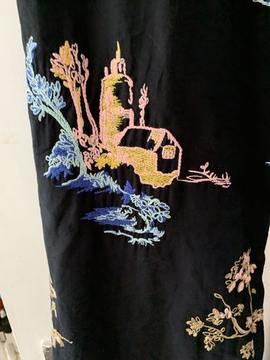 Printed cotton trousers