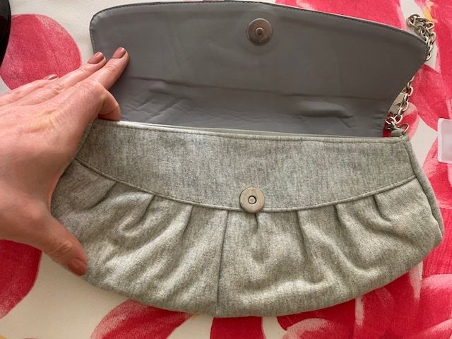 Red or Dead Grey and Yellow Heels with matching bag
