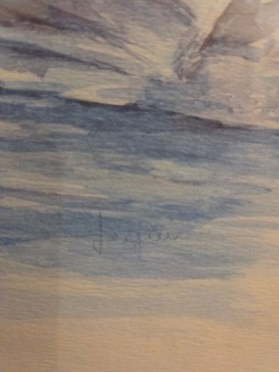 "Le Mont St Michel Maree Basse" Signed Watercolour framed