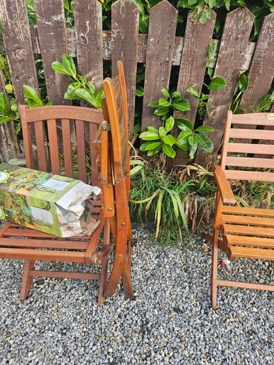 garden chairs folding x3