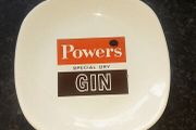 Powers Gin Ashtray, 1960s,70s,nice condition see pictures for condition ,sold as is ,price includes free shipping, thank you, collectors item, hard to come by.