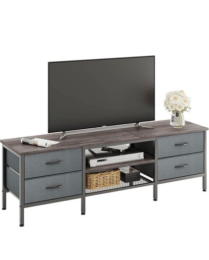 TV Stand with Storage, TV Console Table - 63 Inch, Grey