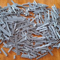 Bulk lot of light grey Lego plates