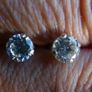 Vintage Sterling Silver 925 Earrings 0,9g Image 8