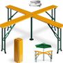 XXL Folding Beer Standing Table with Parasol Holder Image 5