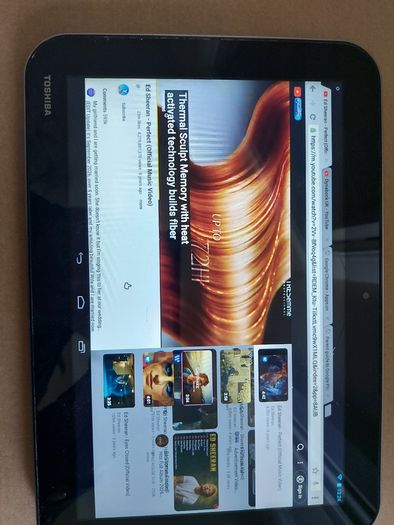 Toshiba 10.1inch Tablet, Model AT10-A, 16GB, great for internet, youtube, games, etc (Circular crack on screen)