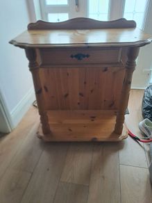 wood hall table