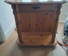 wood hall table