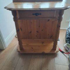 wood hall table