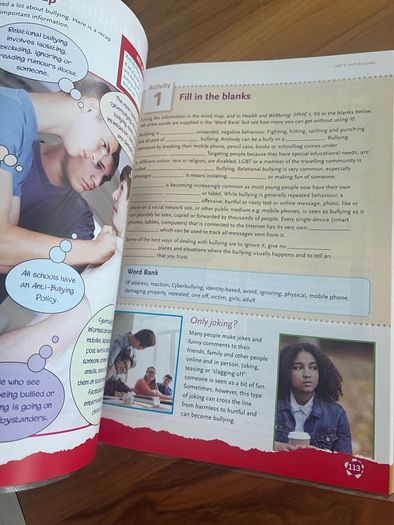 School book - health and well being