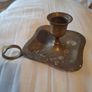 Vintage Solid Brass Chamber Candlestick Holder Image 3