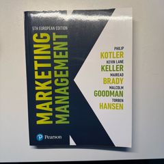 Marketing Management 5th European Edition Kotler, Keller, Brady et al.