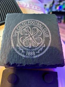 celtic black slate coasters