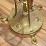 Antique Victorian Art Nouveau Brass Telescopic Floor Lamp Adjustable Standard Light Image 5