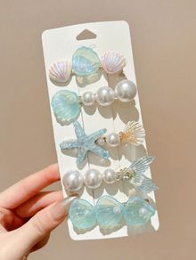 Mermaid Ocean Hair Clips Set