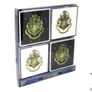 Harry Potter Coasters Set Of 4 Black & White School Emblem Hogwarts Crest Novelty Collectible From Penneys Primark Home   Brand new in original packaging This is official merchandise Image 2