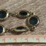Vintage M&S Gold Tone Blue Glass Necklace Image 5