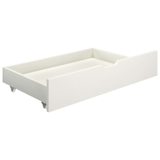 Canopy Bed Frame with 2 Drawers White Solid Pine Wood 180x200cm