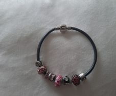 vintage sterling silver chamilia charm bracelet