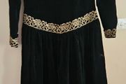 Vintage Monsoon Velvet Black Dress