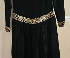 Vintage Monsoon Velvet Black Dress