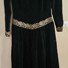 Vintage Monsoon Velvet Black Dress
