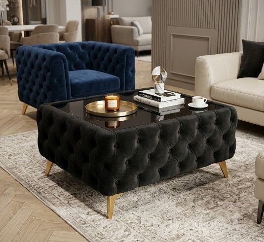 Chesterfield Coffee Table Rectangle 83x63x45