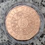 Austria 5 Euro Copper Uncirculated Coin 2023 - The Popular Pig - New Year Coin Image 2