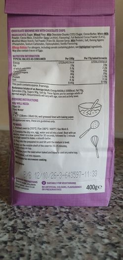 BNIP - A Packet of Chocolate Brownie Mix - 400g - BB Date 12.10.26 - #