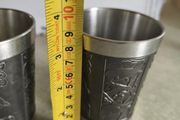 SET OF 2  Vintage Mullingar pewter CUPS 9 CM TALL,