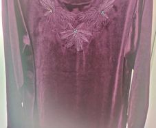BNWT Saigonmex velvet embroidered long sleeve blouse size UK16/18 EU44/46 Postage included