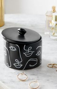 2 New Stylish Monochrome Pots with a contemporary abstract design